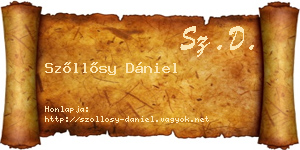 Szőllősy Dániel névjegykártya